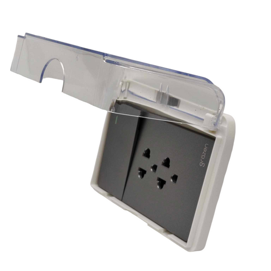 Grazen 16A 220V outdoor socket with protective cover, ideal for outdoor electrical needs