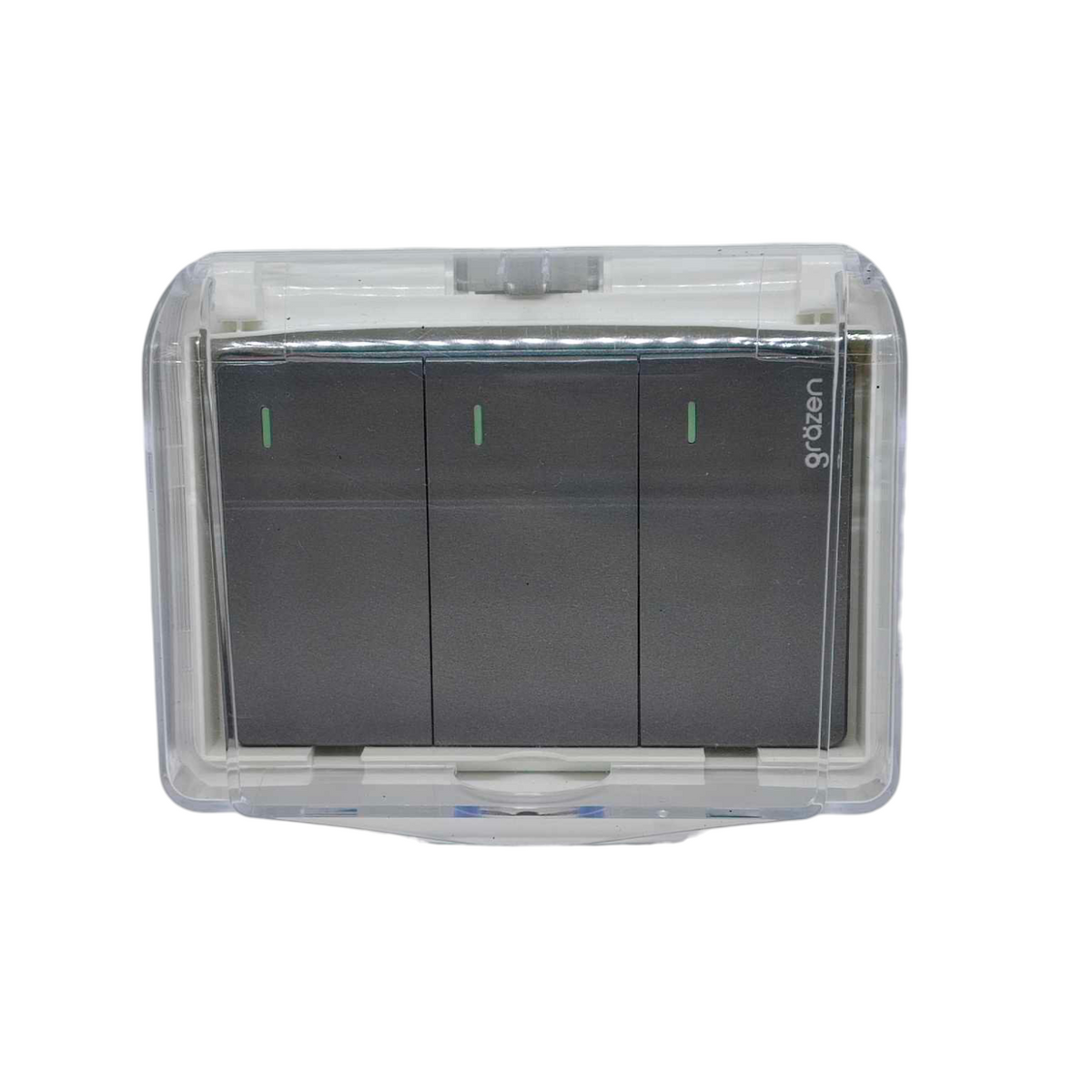 Grazen 16A 220V weatherproof switch Cover with three controls designed for outdoor use