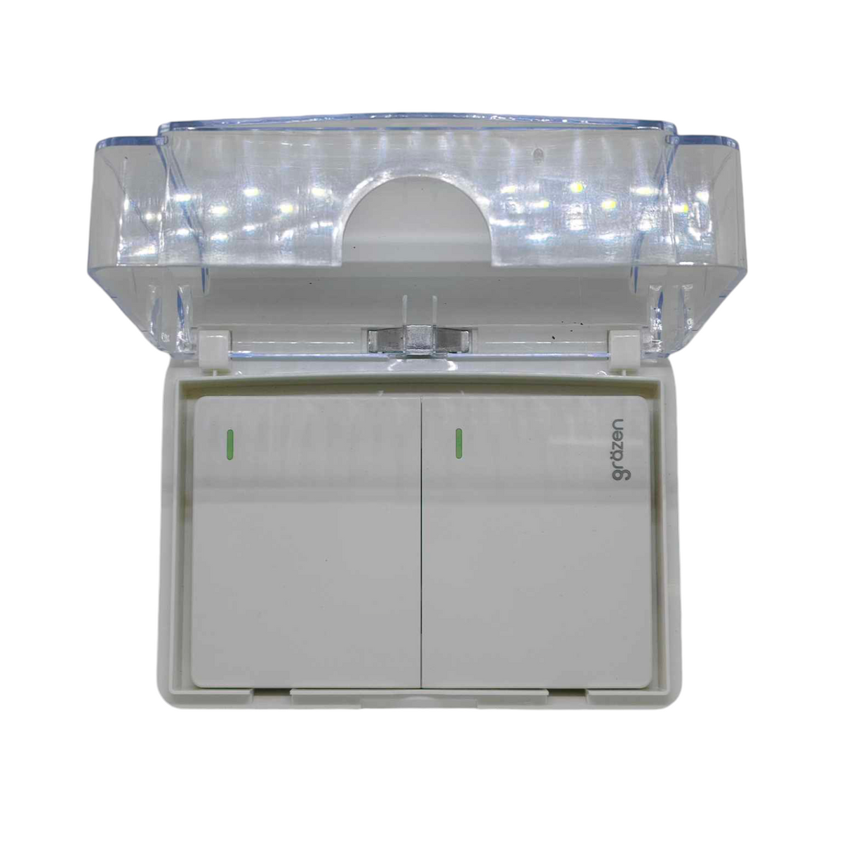 Grazen 3 way switch 16A 220V in a clear protective cover for enhanced durability and safety