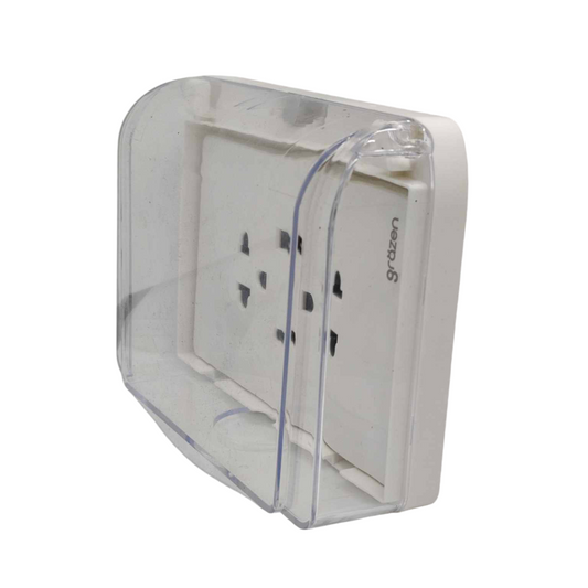 Grazen duplex plate cover 220V clear design for electrical outlets, suitable for home and office use