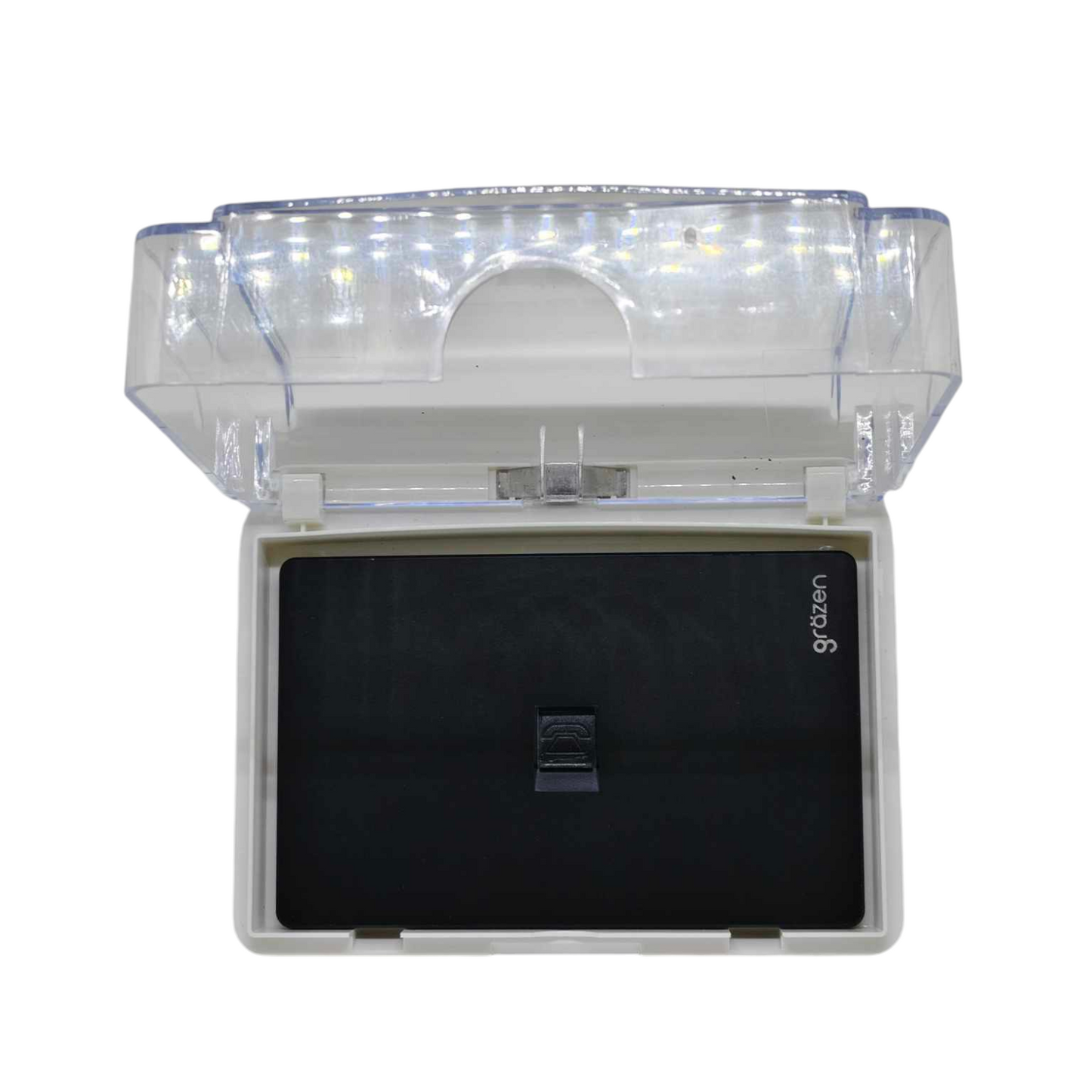 Grazen WC-019-W weatherproof plate with clear cover for outdoor electrical protection