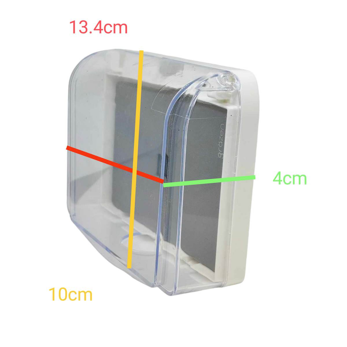 Grazen WC-019-W weatherproof plate designed for outdoor electrical protection with clear cover