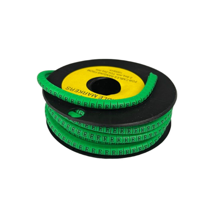 Grippes green cable markers EC-1 1000pcs on a spool for effective cable management