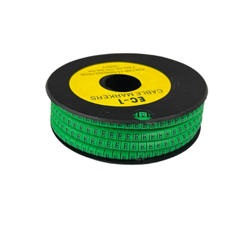 Grippes green cable markers EC-1 1000pcs on a spool for effective cable organization