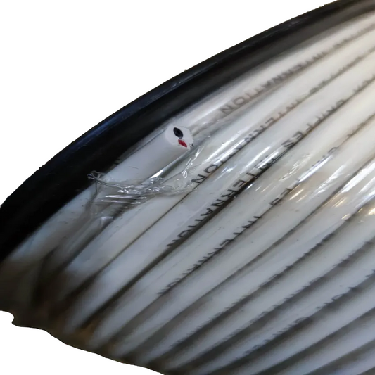 Grippes 18 gauge speaker wire 100 meters coiled white cable for audio connections