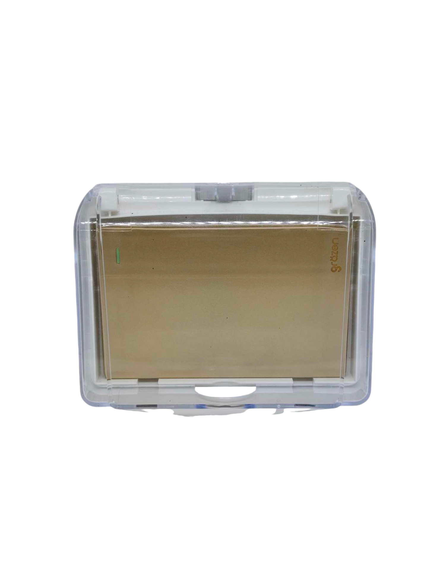 Grazen 16A outdoor electrical switch 220V in a clear weatherproof enclosure for outdoor use