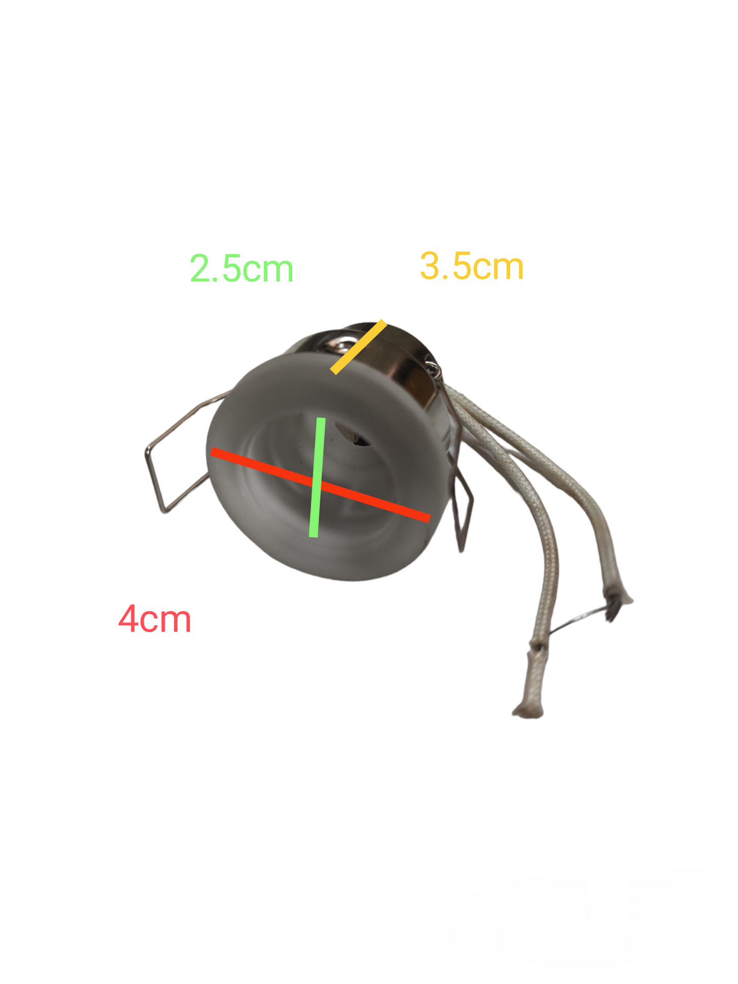 Halogen Gu 5.3 Socket Fixture with metal clips and attached wires for lighting installation from China
