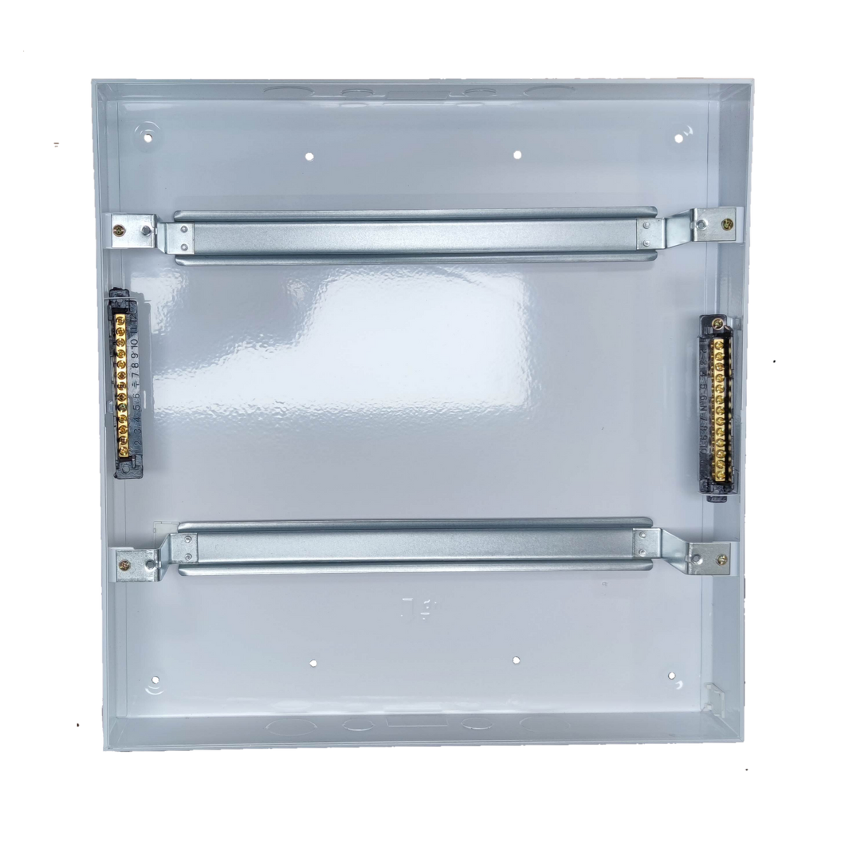 Himel and ZY HDB Type Miniature Circuit Breaker metal mounting panel with terminal blocks for electrical circuitry