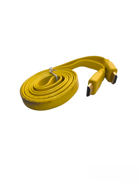 Yellow Grippes HDMI cord 1.4V 4K flat cable for high-speed video and audio connection