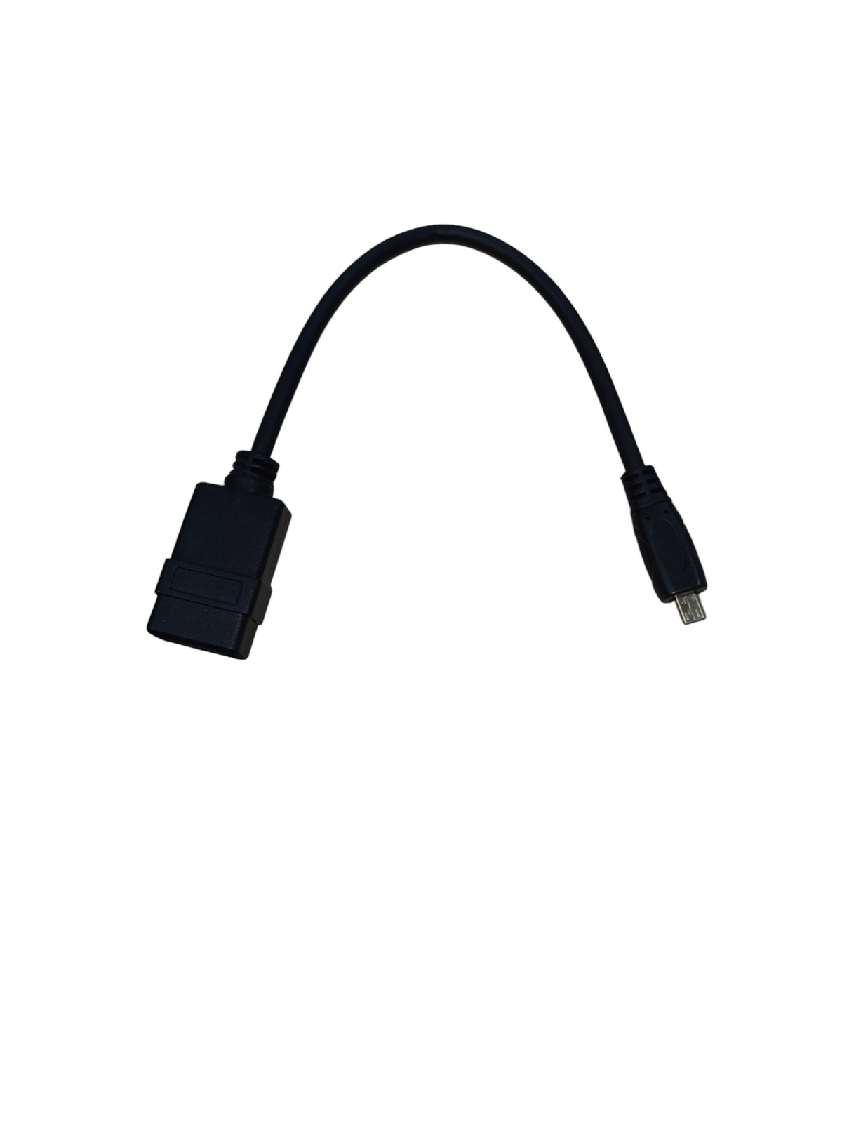 Black HDMI to Micro USB adaptor cable for connecting devices with HDMI to Micro USB ports