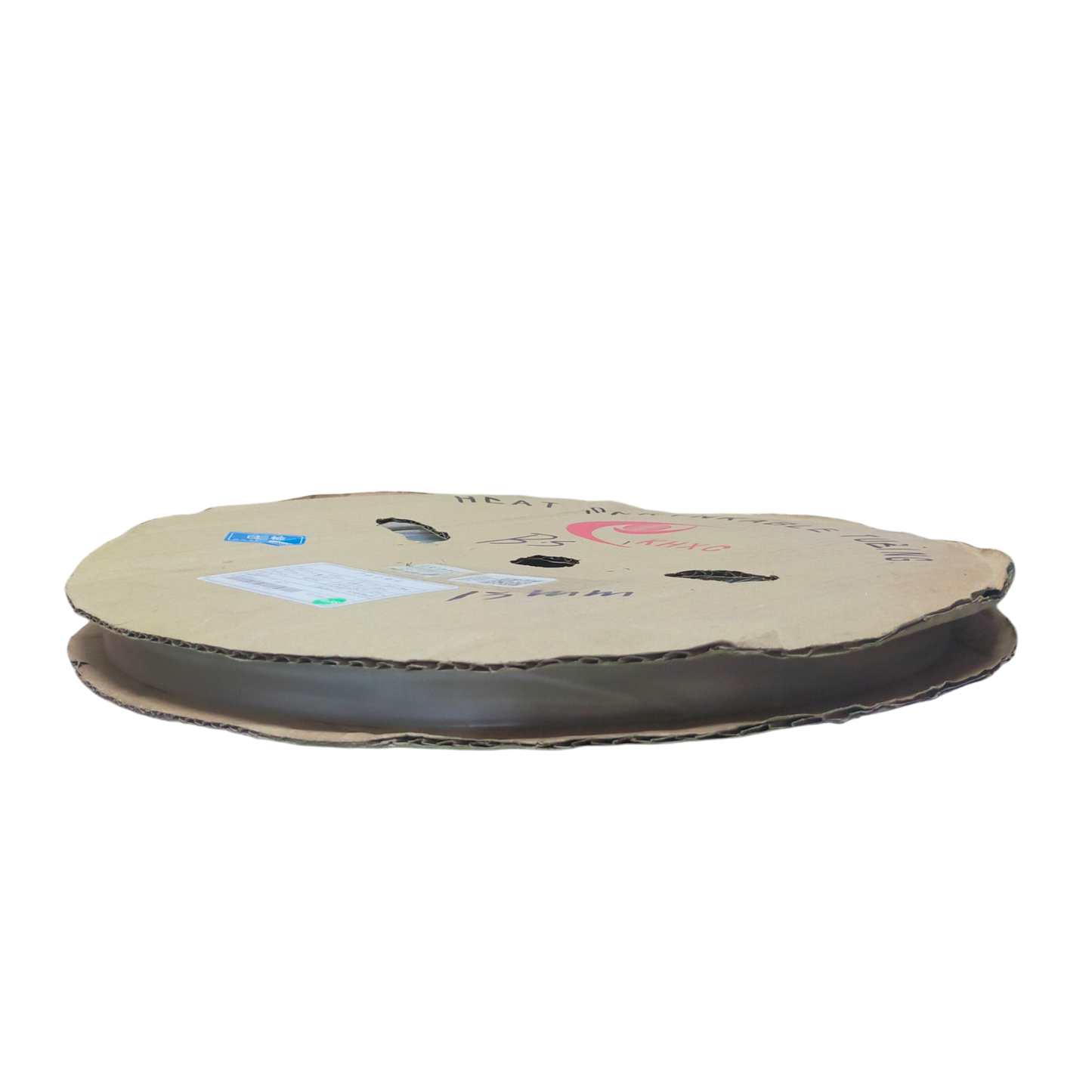 Roll of clear heat shrinkable tube for cable management from China on cardboard spool