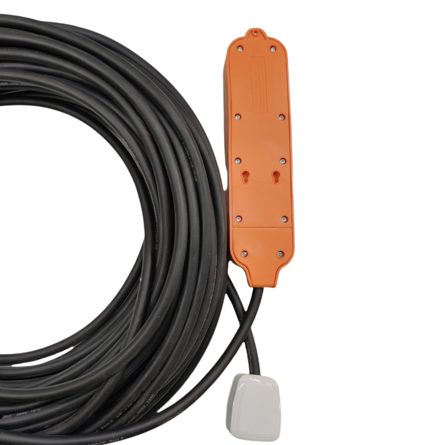 Omni 4 Gang 60 Meters Heavy Duty Extension Cord 15A 250V Royal Cord 16/3 Fully Grounded Phelps Dodge Plug WHG-008 Outlet WRO-104, Extension Leads