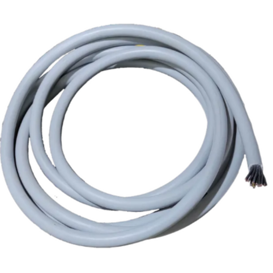 Helukabel 12 core control cable in gray with multiple exposed wires at one end
