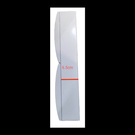 Side view of Himel Breakers Panel Board 63A 2 Pole Main showing slim 6.5cm depth in white casing