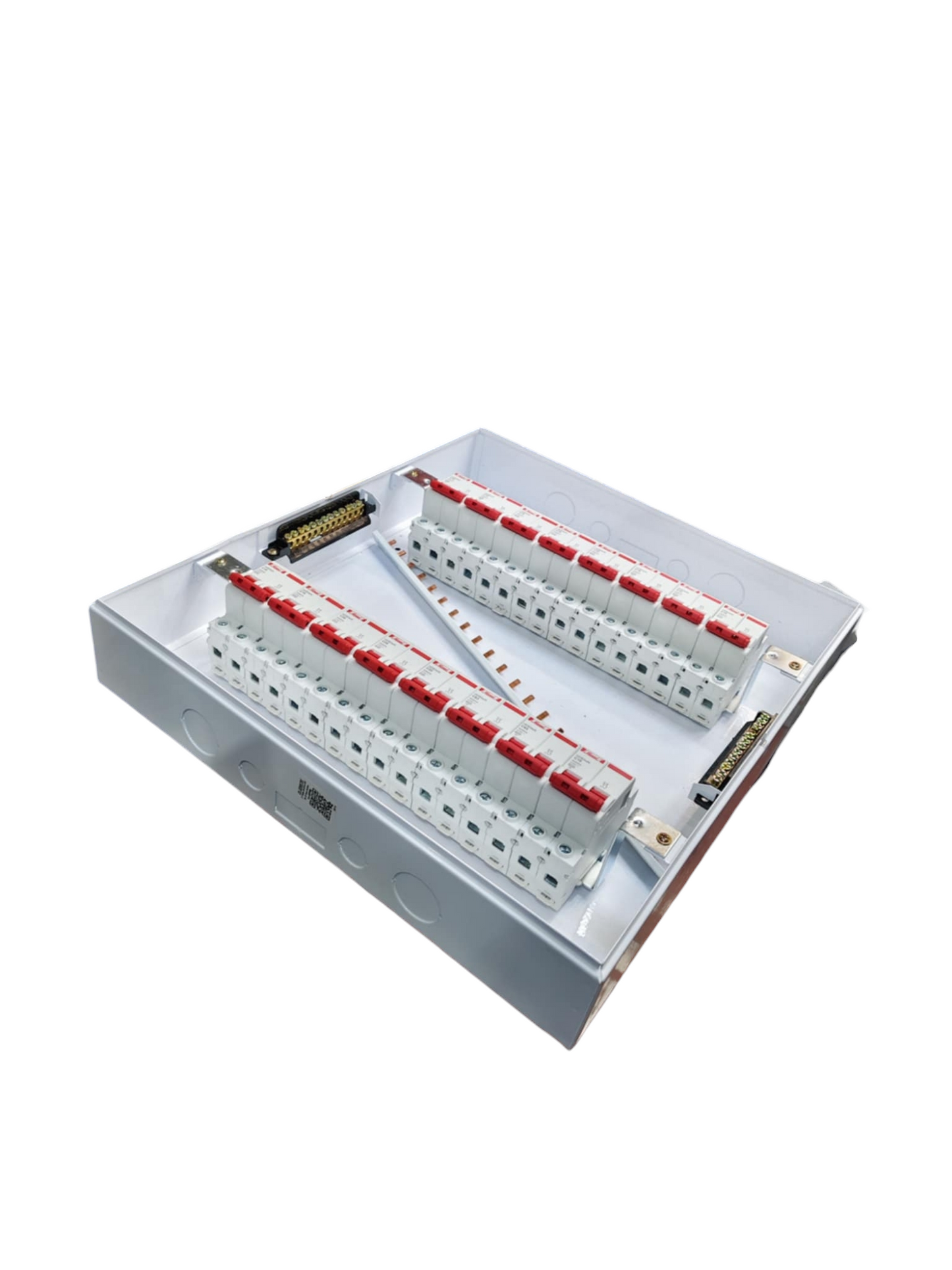 Himel HDB Breakers Panel Board 50A 2 Pole electrical circuitry with multiple circuit breakers in a metal enclosure