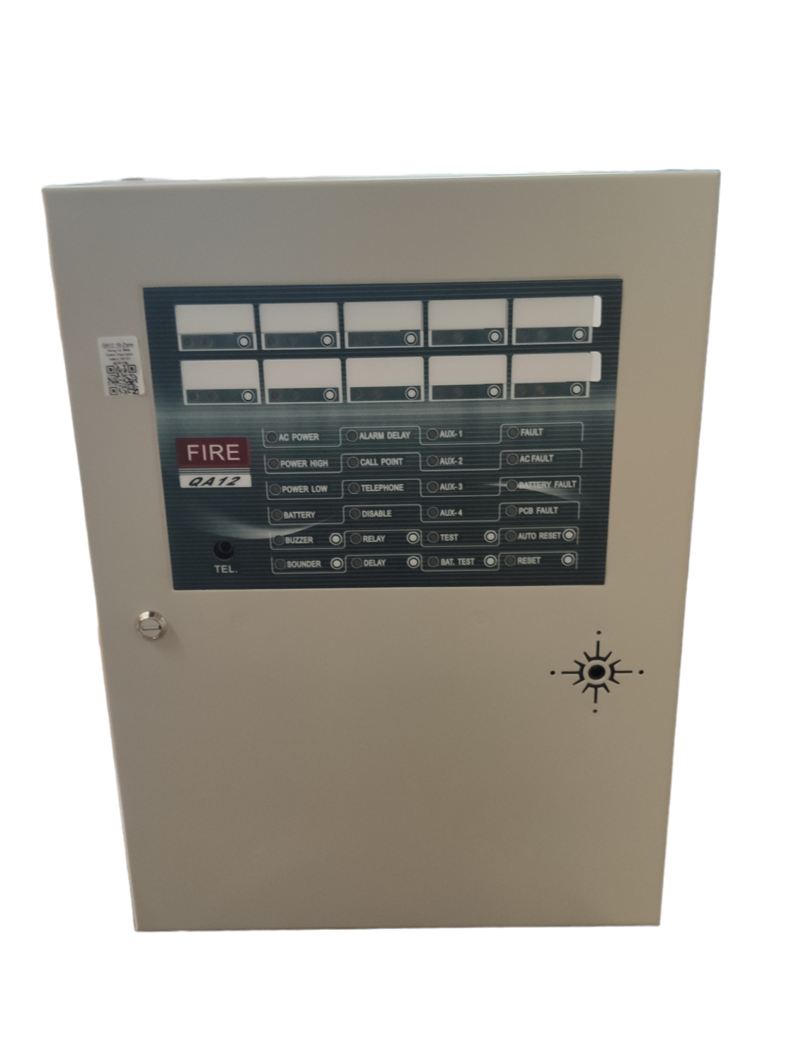 Horing Lih 10 zones fire alarm control panel with multiple status indicators and control buttons