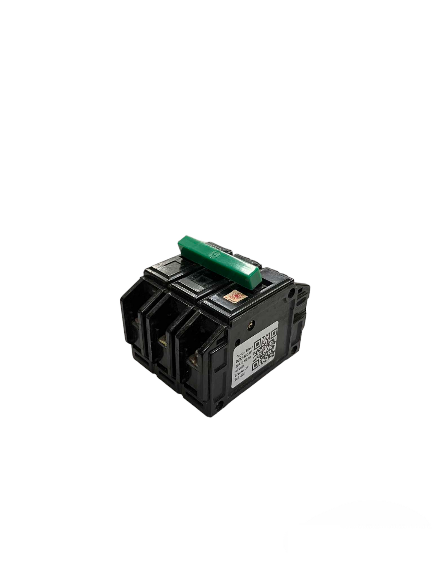 Taiyou 20A 3 Pole Bolt On Type Circuit Breaker with green toggle switch for electrical protection