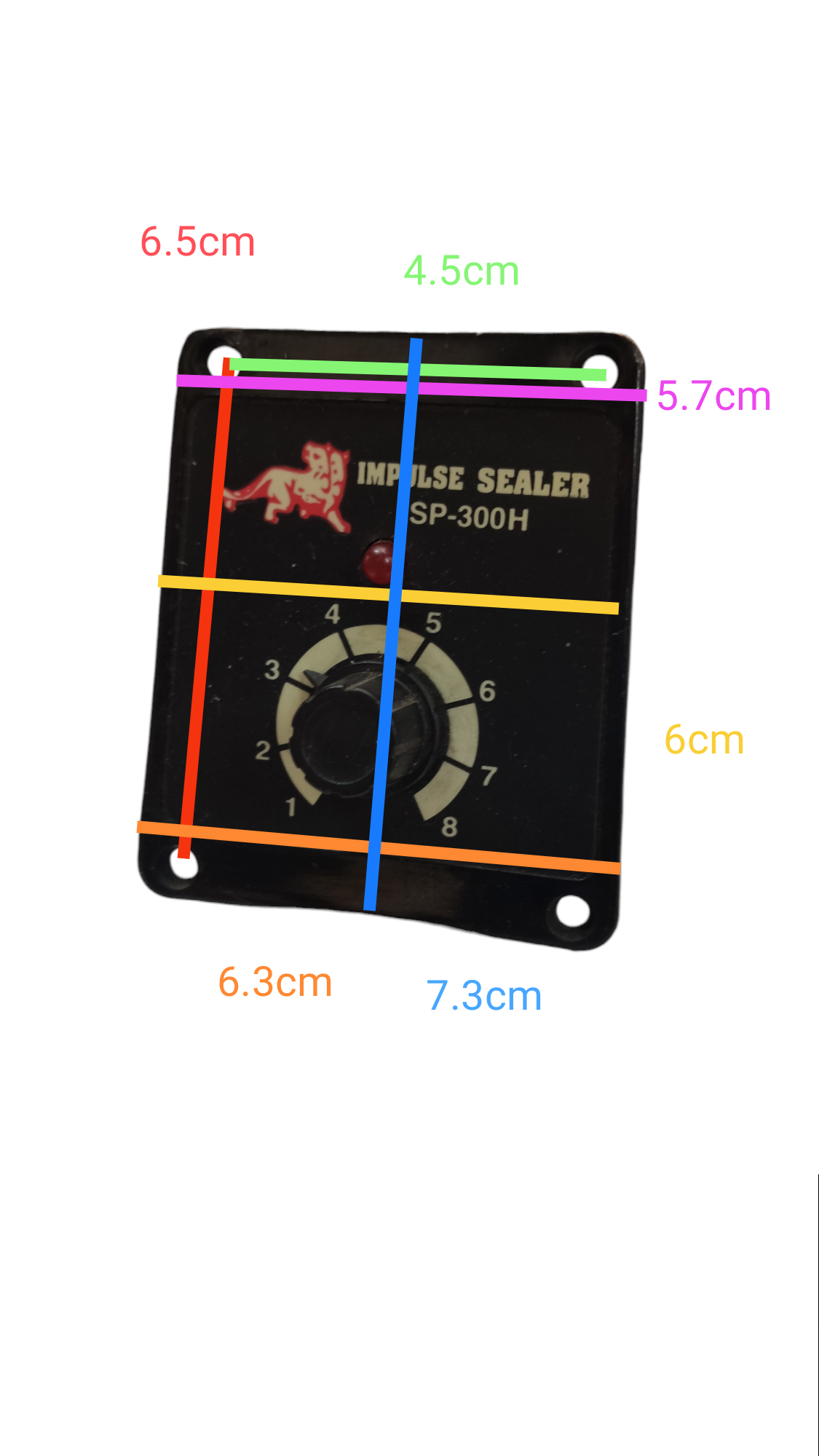 Sealer Controller for 12 Inches black impulse sealer control panel with adjustable dial knob