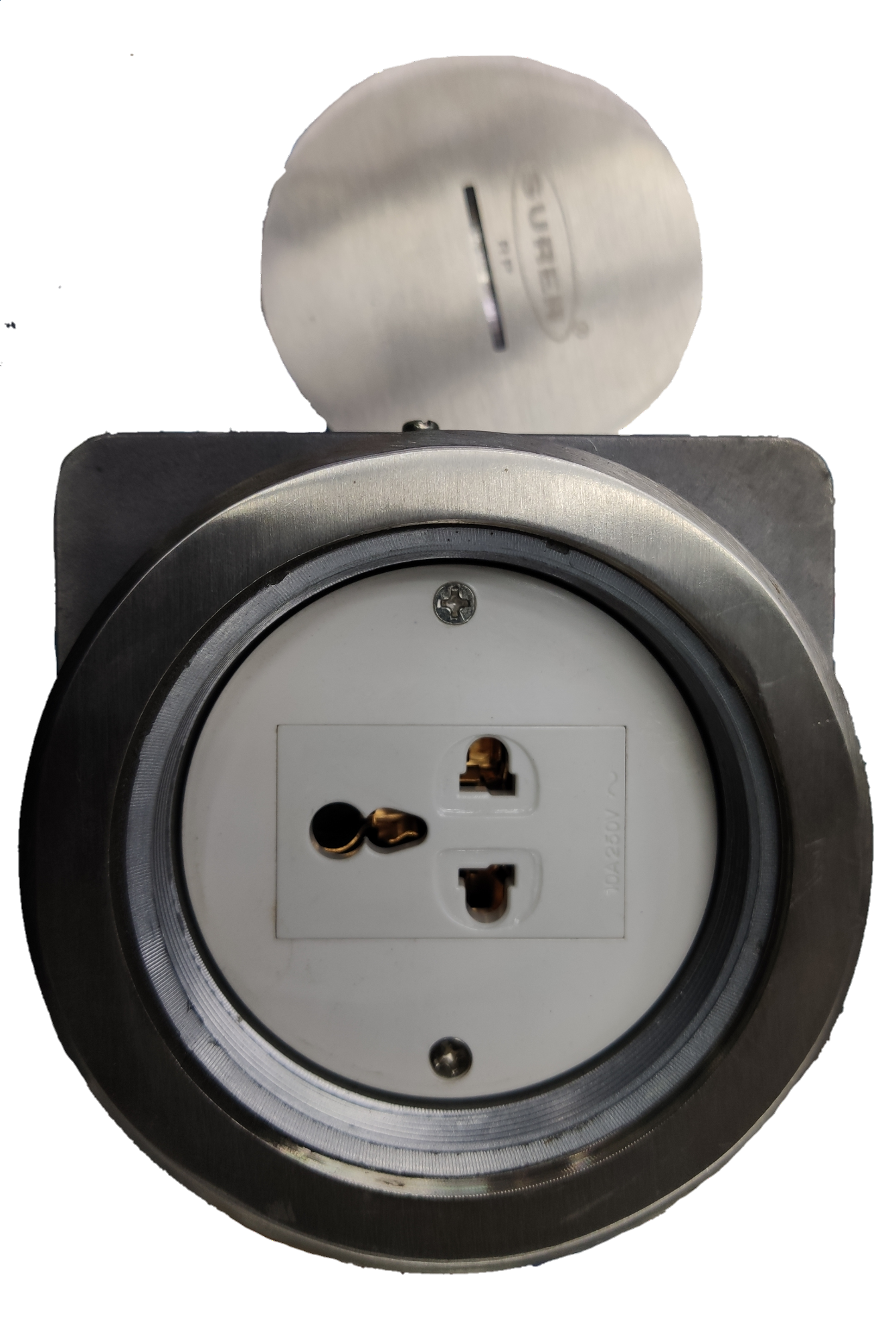 Surer 1 Gang Universal with Ground power point socket with protective metal cover