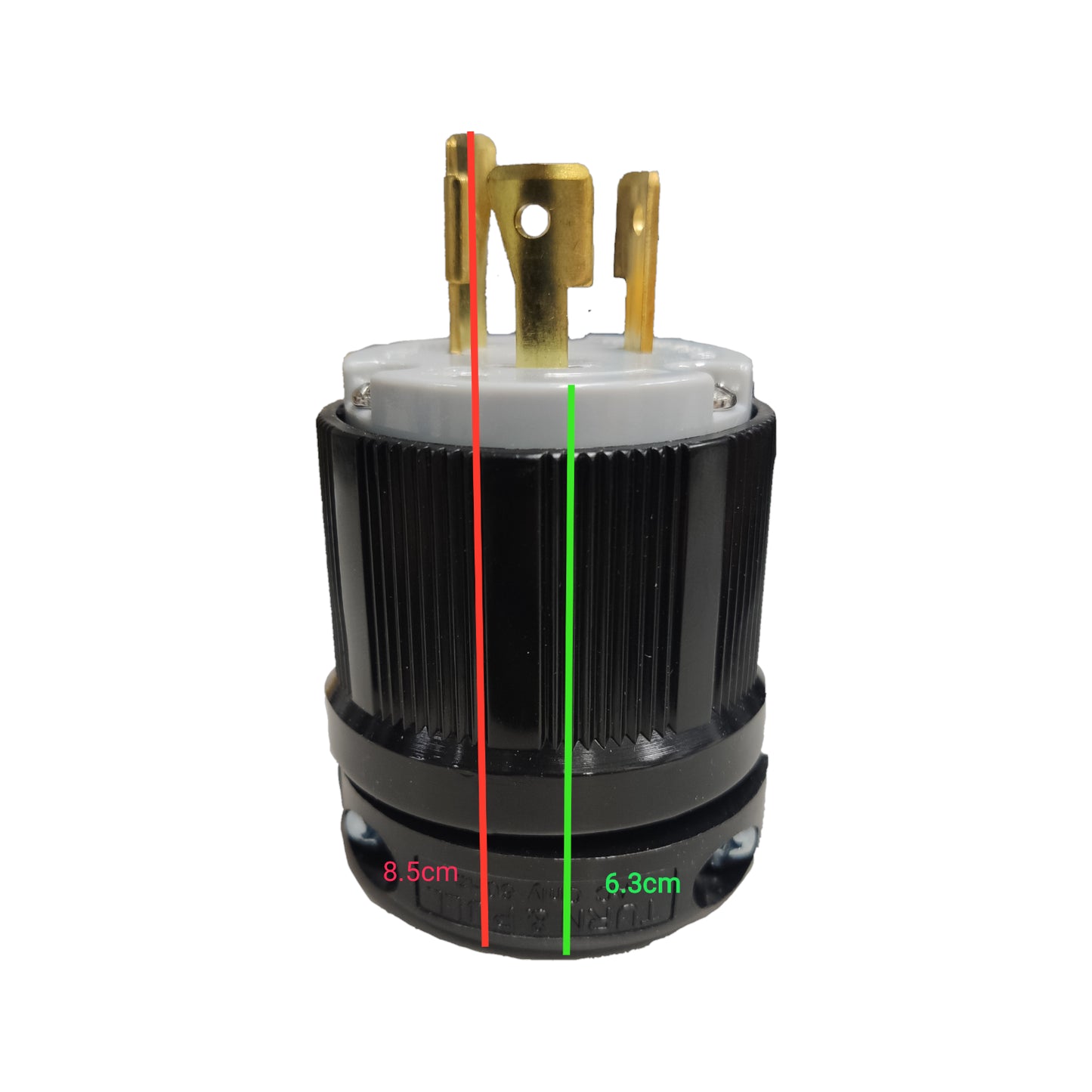 Grippes industrial grade 250V twistlock plug with durable design for reliable electrical connections