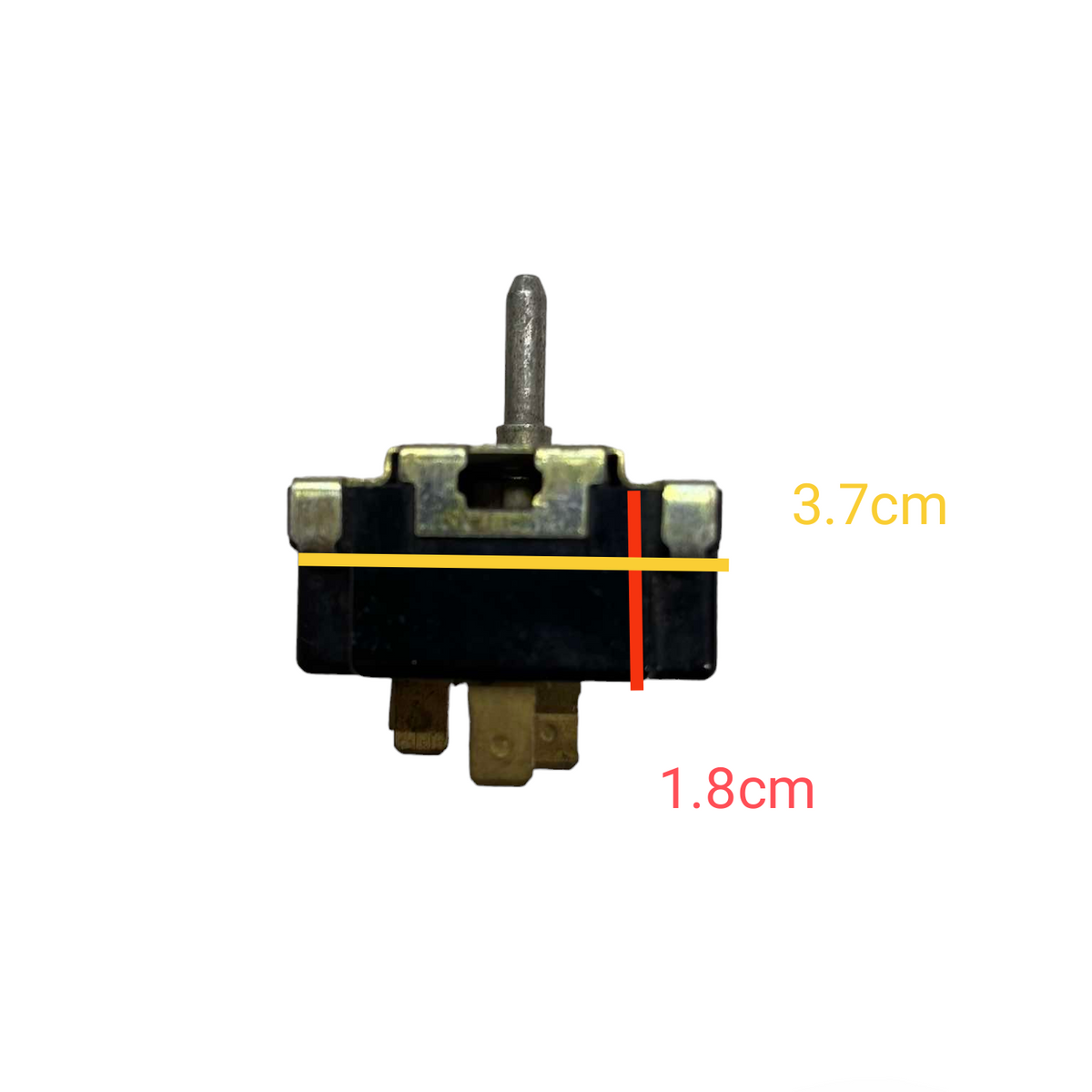 Infinite Switch 15A 250V stove part with metal toggle and three prongs for cooktops