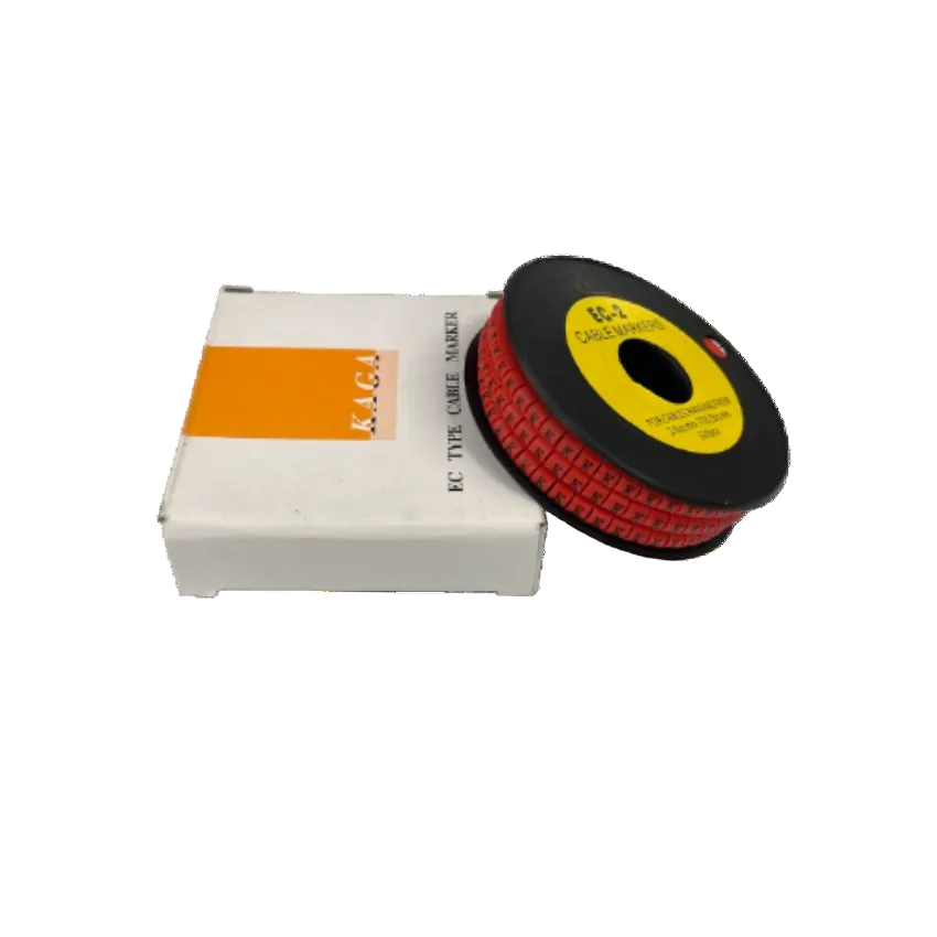 500pcs Cable Marker Red - K with dispenser for organized cable management