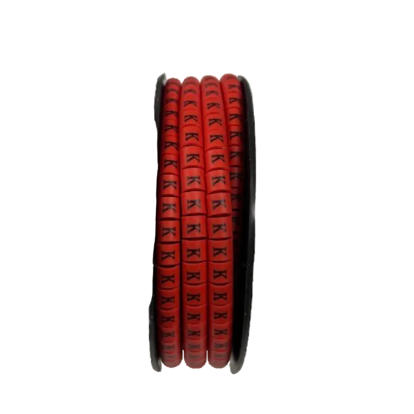 500pcs Cable Marker Red - K for easy identification and organization of cables