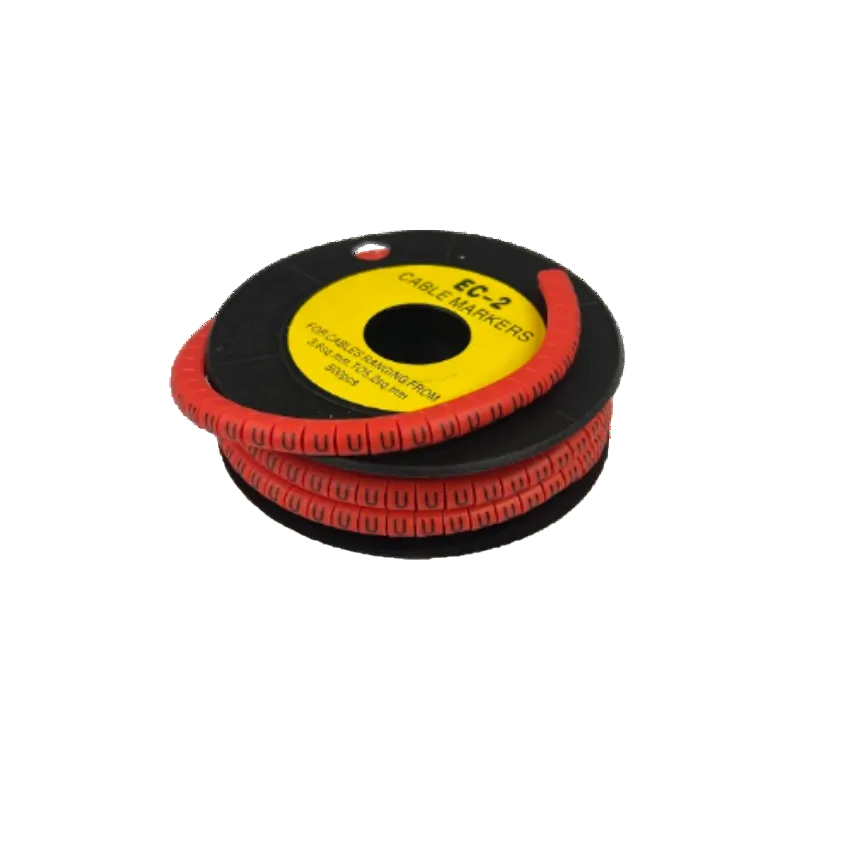 Grippes 500pcs Cable Marker Red - U for organized cable management and easy identification