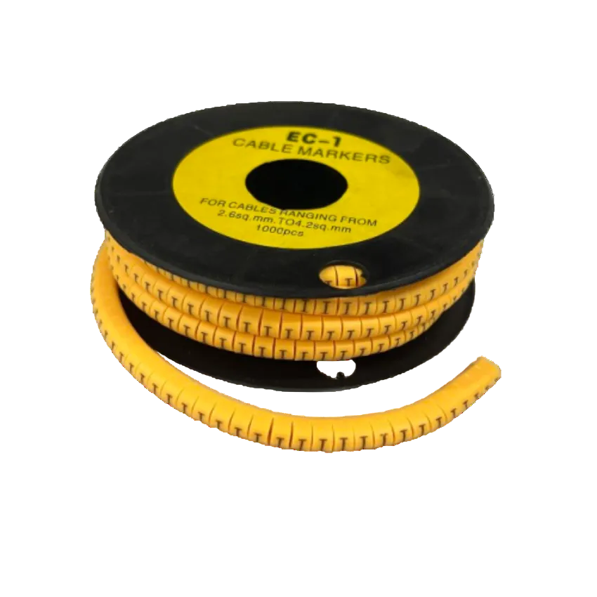 Spool of yellow Cable "I" Marker 2.6mm to 4.2mm Yellow strips for cable identification and routing