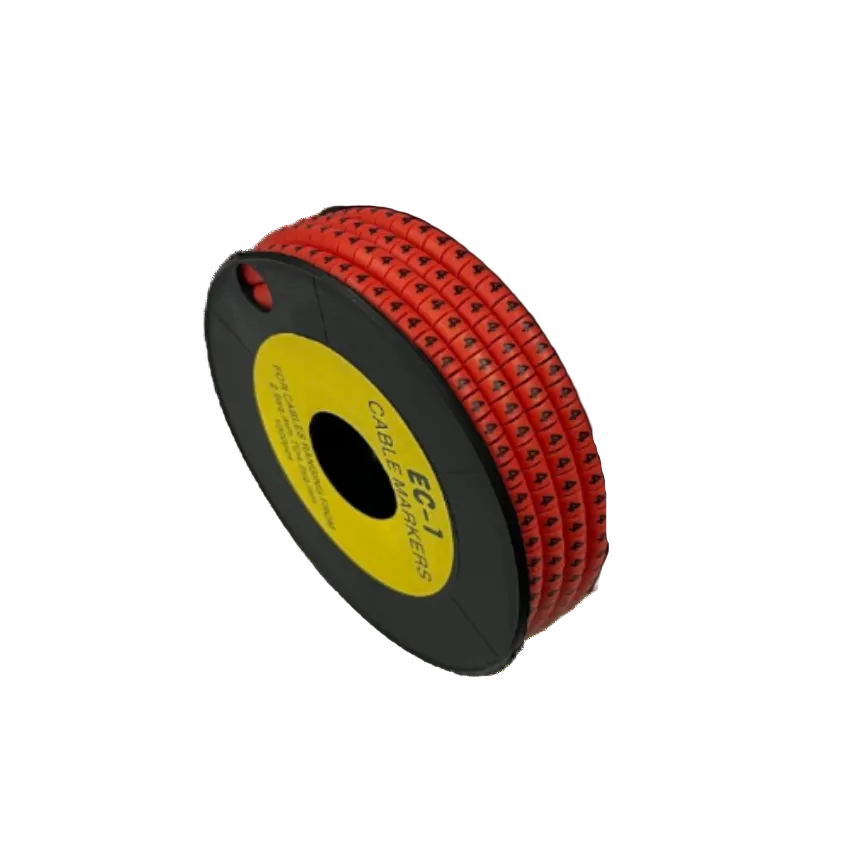 Grippes 1000pcs Cable Marker Red - 4 on a spool for effective cable organization and identification