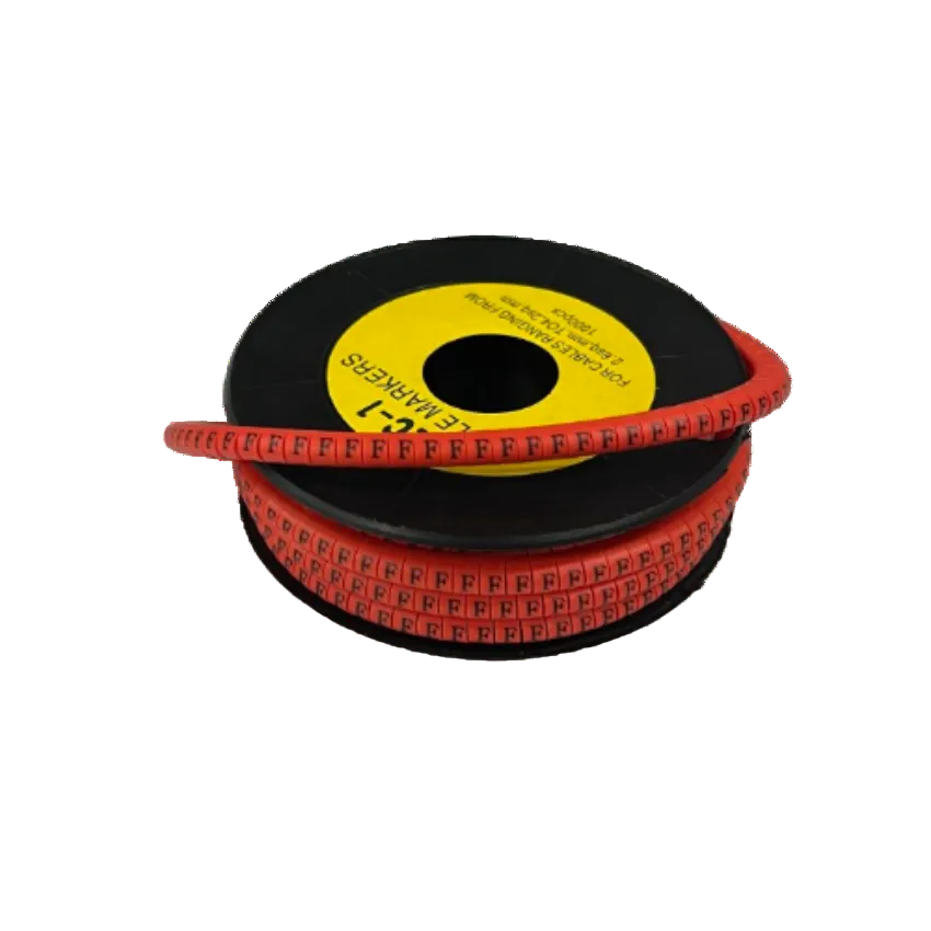 1000pcs Cable Marker Red - F on a spool for organized cable management and easy identification