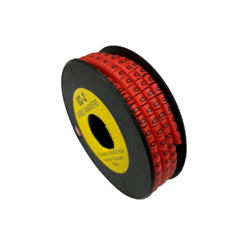 500pcs Cable Marker Red - 0 on a spool for organized and efficient cable management