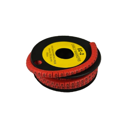 Grippes 500pcs Cable Marker Red - 0 on a spool for organizing and identifying cables easily