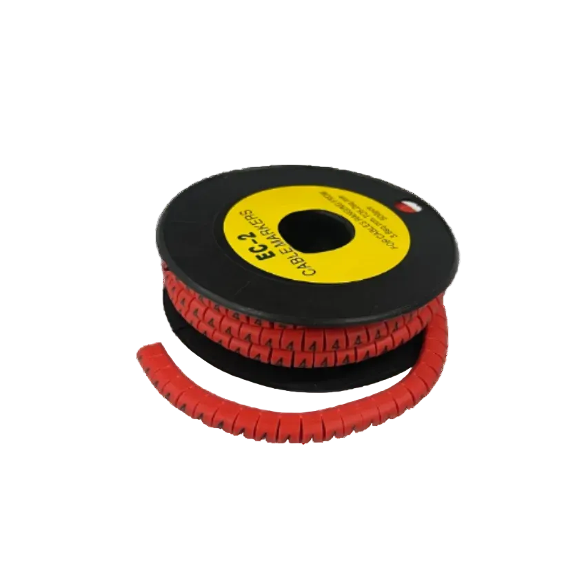 Grippes 500pcs Cable Marker Red - 4 on a spool for effective cable management and organization