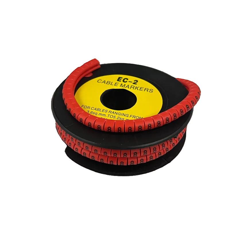 500pcs Cable Marker Red - 8 on a spool for organized cable management solutions
