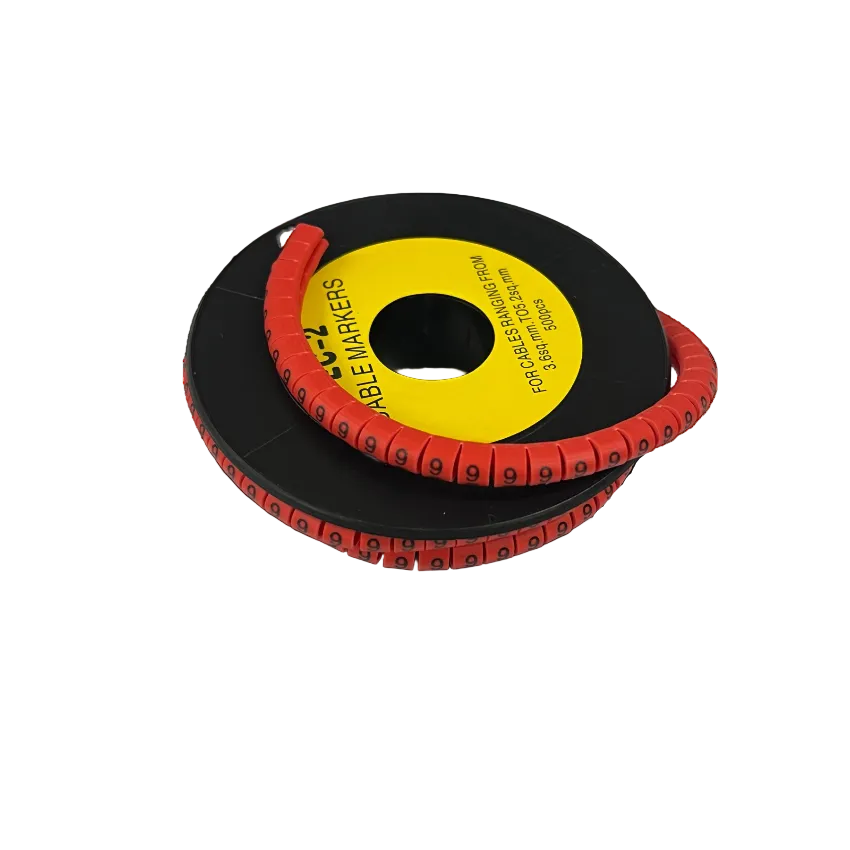 500pcs Cable Marker Red - 9 on a spool for effective cable management and organization