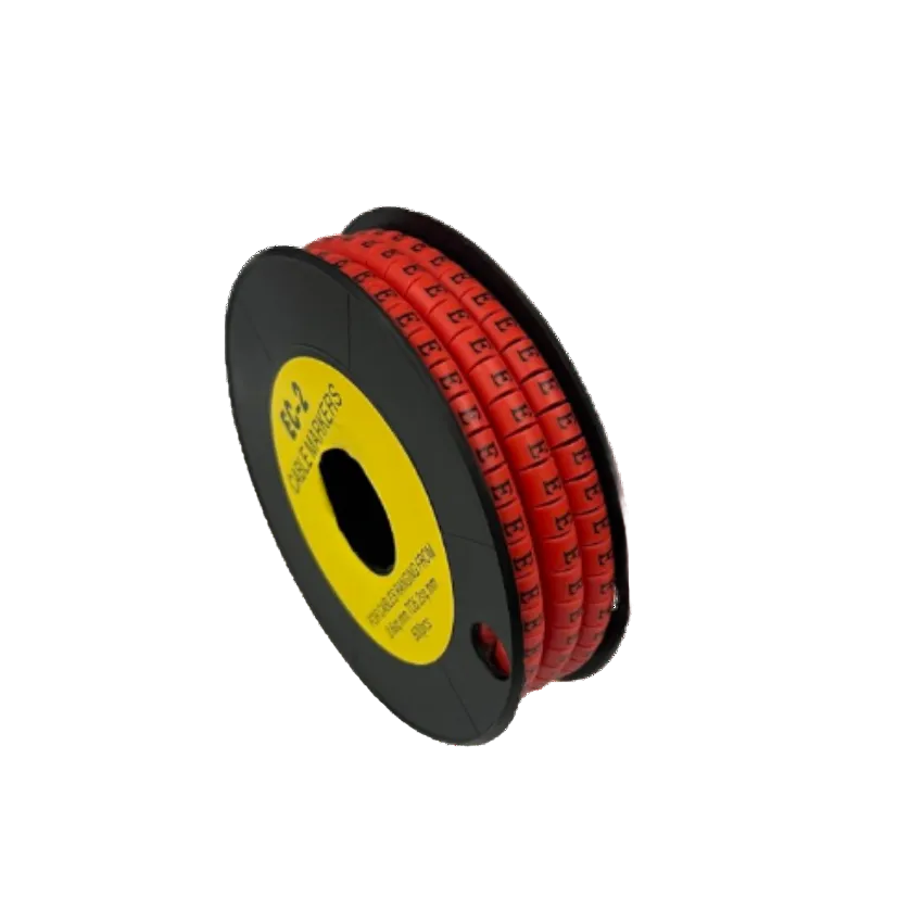 500pcs Cable Marker Red - E on a spool for organized cable management and labeling