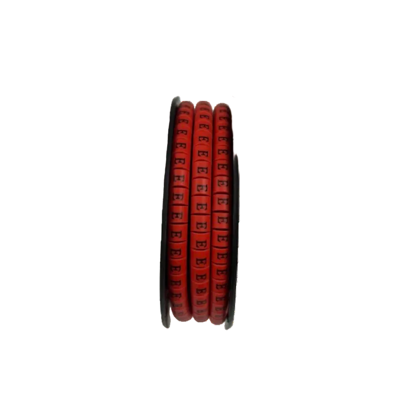500pcs Cable Marker Red - E on a spool, designed for organized cable management