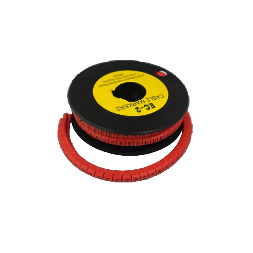 500pcs Cable Marker Red - E on a roll for efficient cable organization and identification