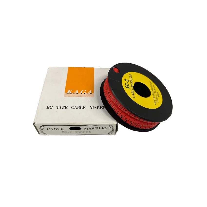 500pcs Cable Marker Red G on a spool with packaging for effective cable management