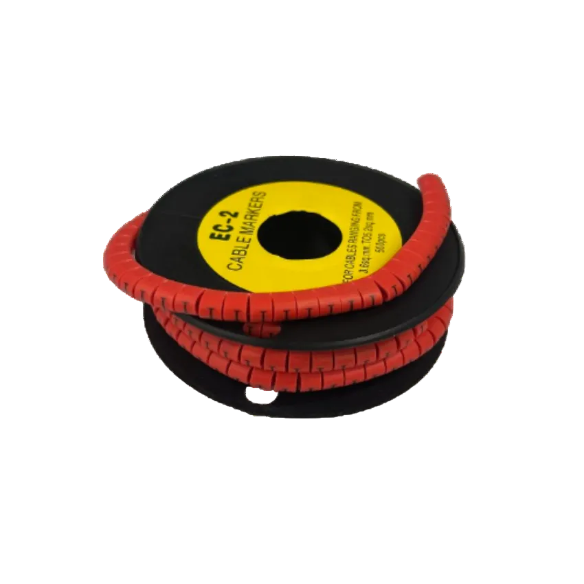 500pcs Cable Marker Red on a spool for organized cable management in various settings