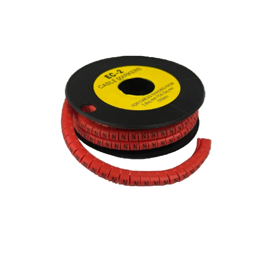 500pcs Cable Marker Red - N on a spool for efficient cable organization and identification