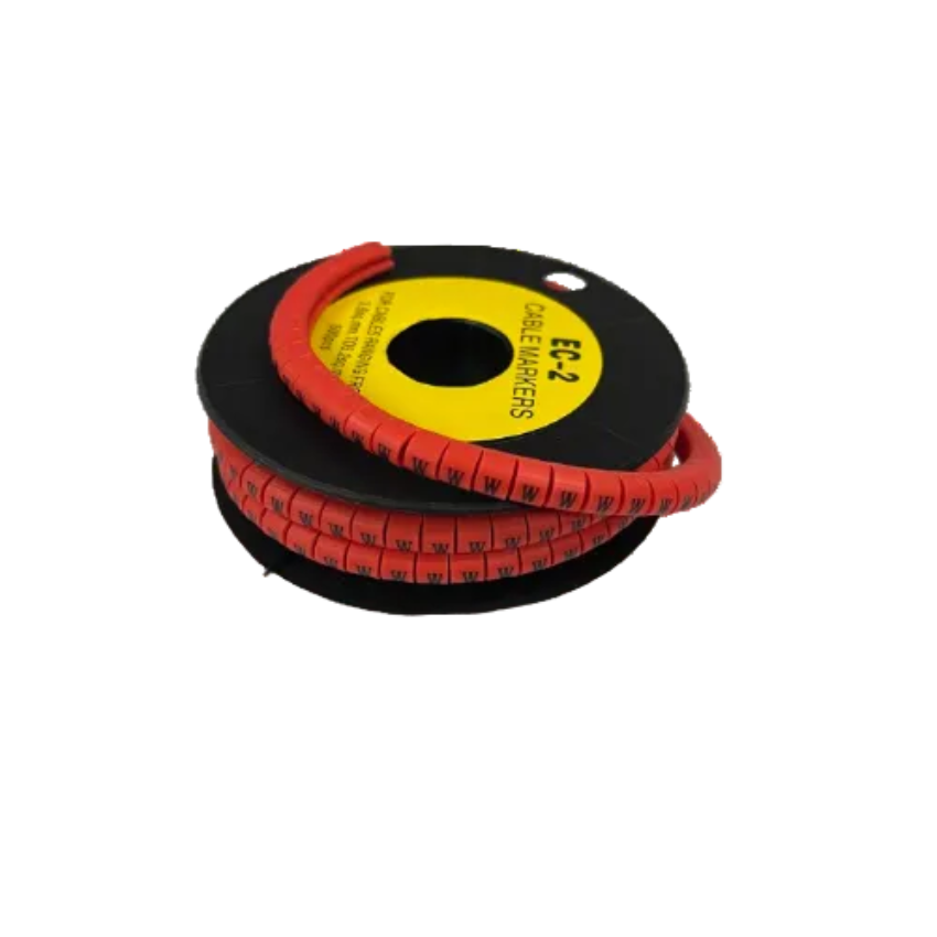 500pcs Cable Marker Red - W on a spool for organizing and labeling cables efficiently