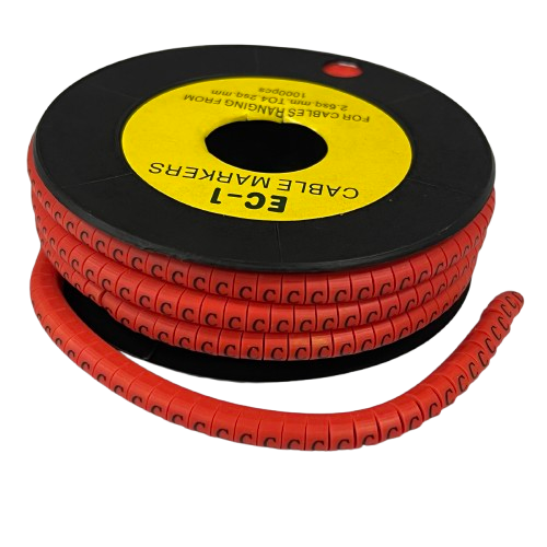 Grippes Cable C Marker Red 2.6mm to 4.2mm cable management spiral wrap on spool