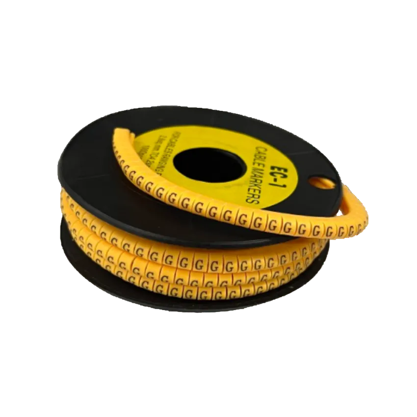 Spool of yellow Cable "G" Marker 2.6mm to 4.2mm Yellow cable markers for wire identification