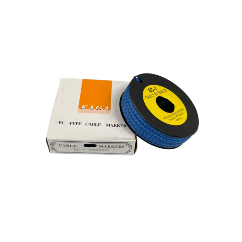 Spool of blue ring cable markers with box for wire labeling Cable Marker -8 Blue 1000pcs for cable management
