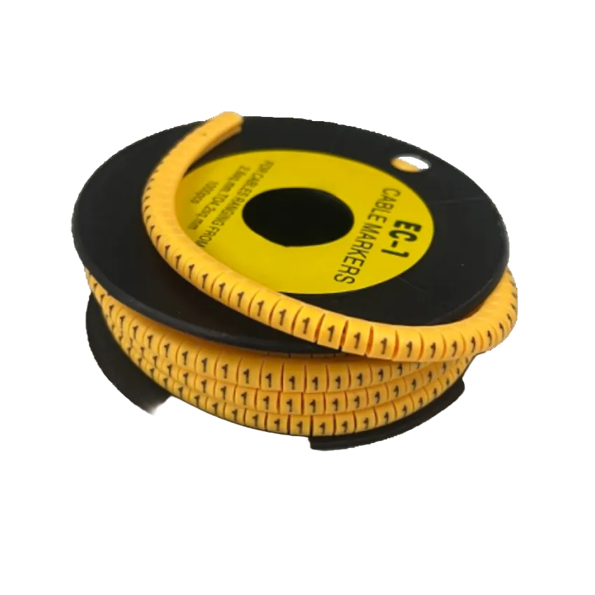 Cable Marker 1 Yellow flexible spiral wire ID rings on spool for cable management from China