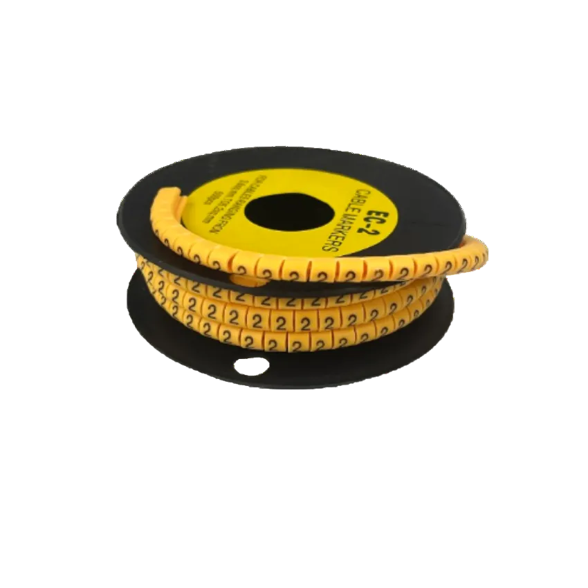 Grippes Cable Marker - 2 Yellow spool of flexible numbered markers on black reel for wire identification