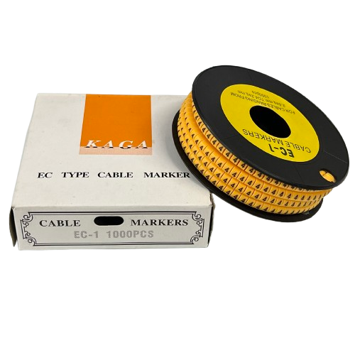 Cable Marker 4 Yellow spool with EC type numbered cable markers 1000pcs for wire identification