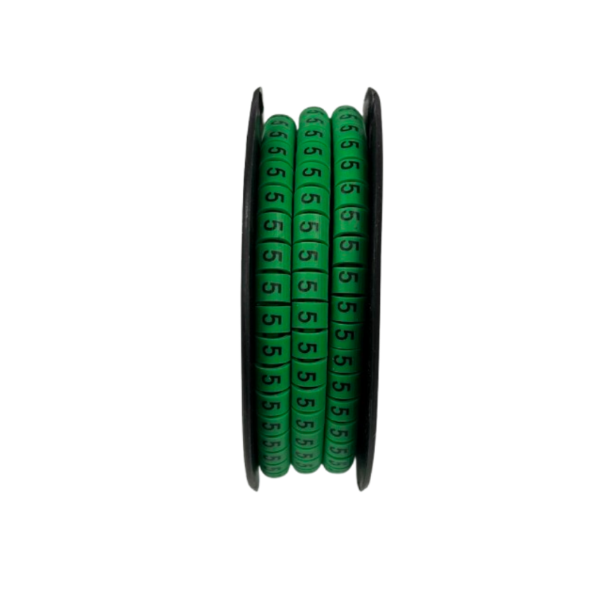 Cable Marker 5 Green spool of numbered cable markers for wire identification durable plastic from China